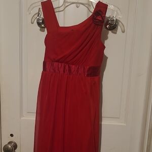 Elegant Red Sleeveless Dress